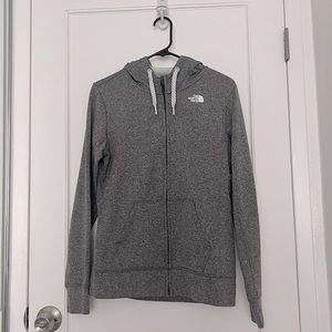 Gray North Face Zip-up Jacket